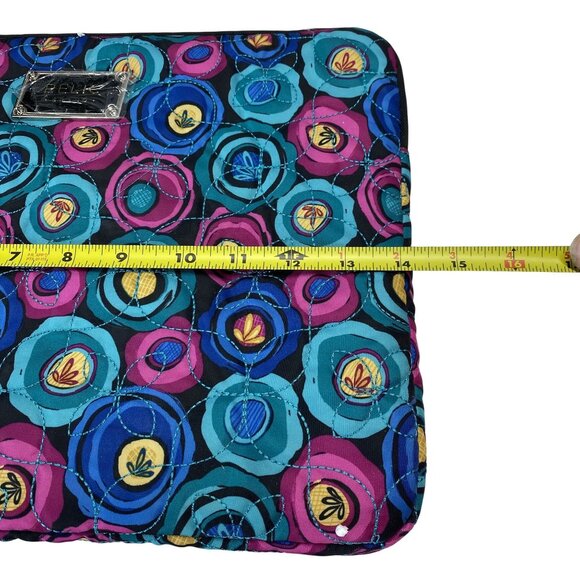 Relic Quilted Floral Laptop Sleeve Multicolor Padded Case with Zipper Closure - Picture 4 of 5